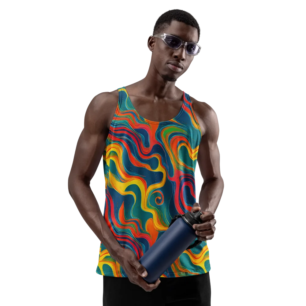 Molten Ribbons on Men's Tank Top — Front