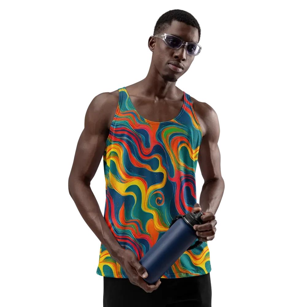 Molten Ribbons on Men's Tank Top — Front