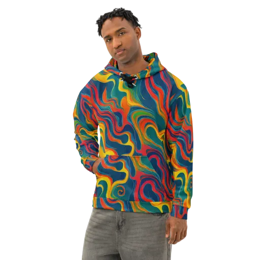 Molten Ribbons on a Cotton Hoodie