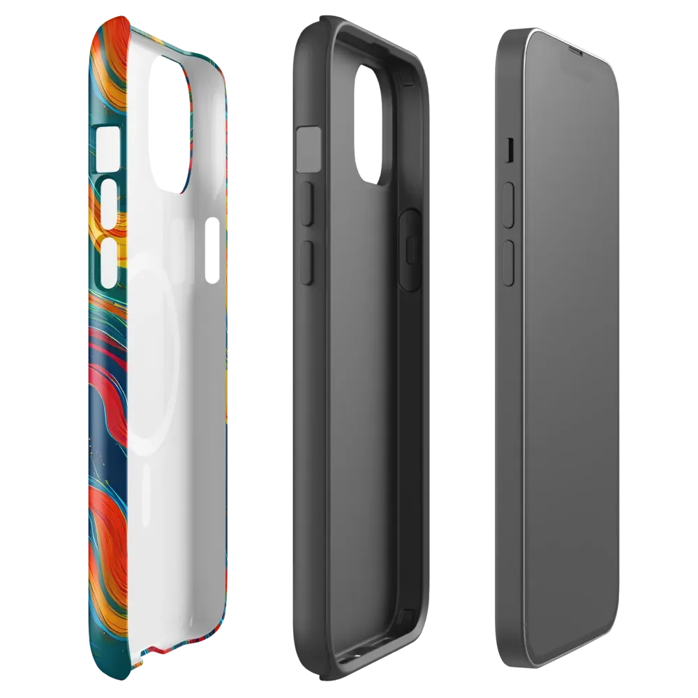 Molten Ribbons on MagSafe Tough Case for iPhone® — Front