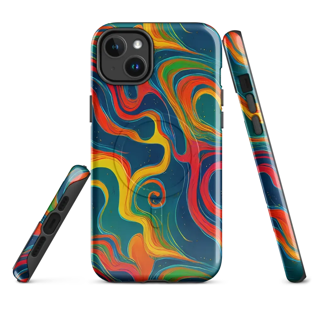 Molten Ribbons on MagSafe Tough Case for iPhone® — Front