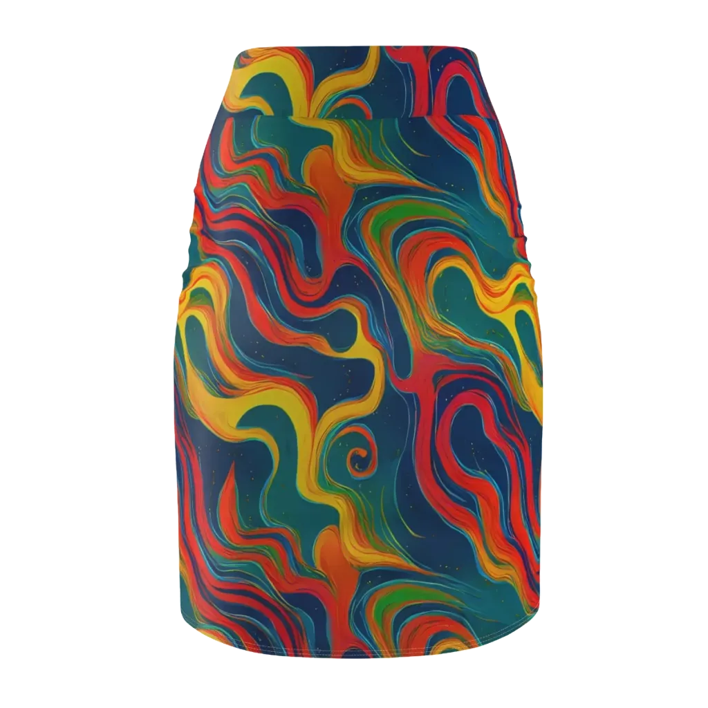 Molten Ribbons on Pencil Skirt — Back
