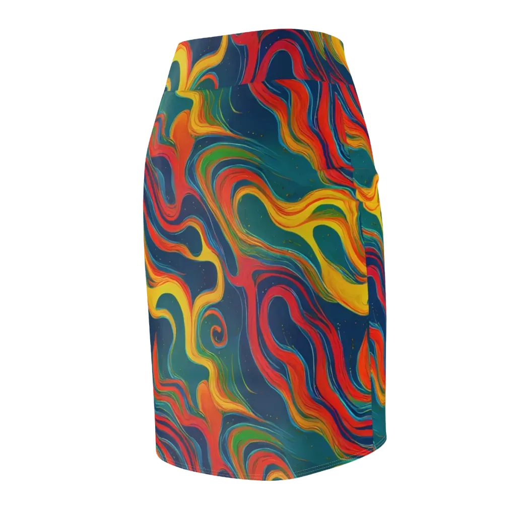 Molten Ribbons on Pencil Skirt — Back Side