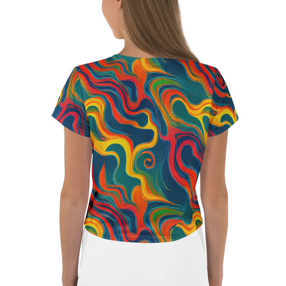 Molten Ribbons on Crop Tee — Back