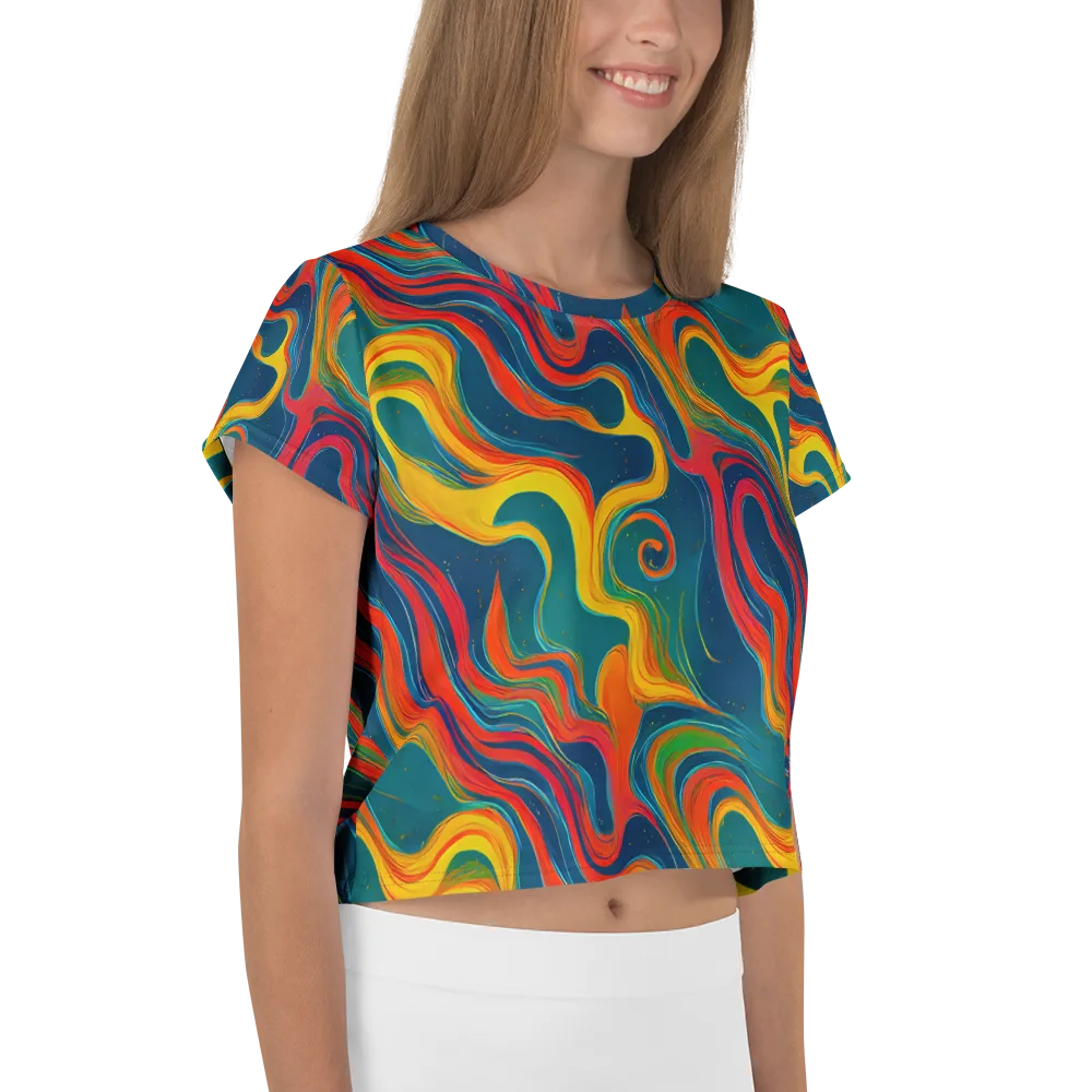 Molten Ribbons on Crop Tee — Right
