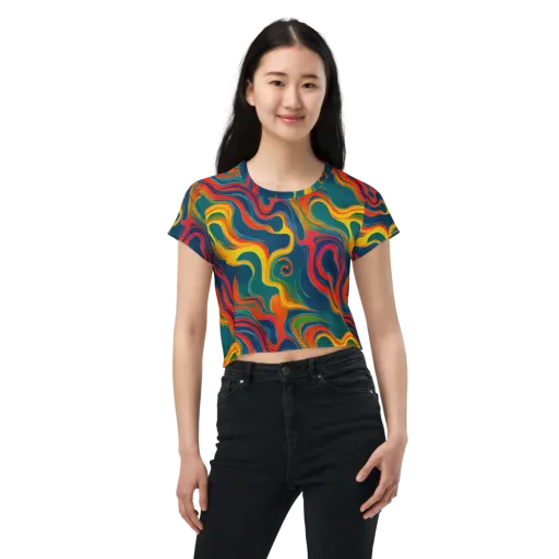 Molten Ribbons on a Crop Tee