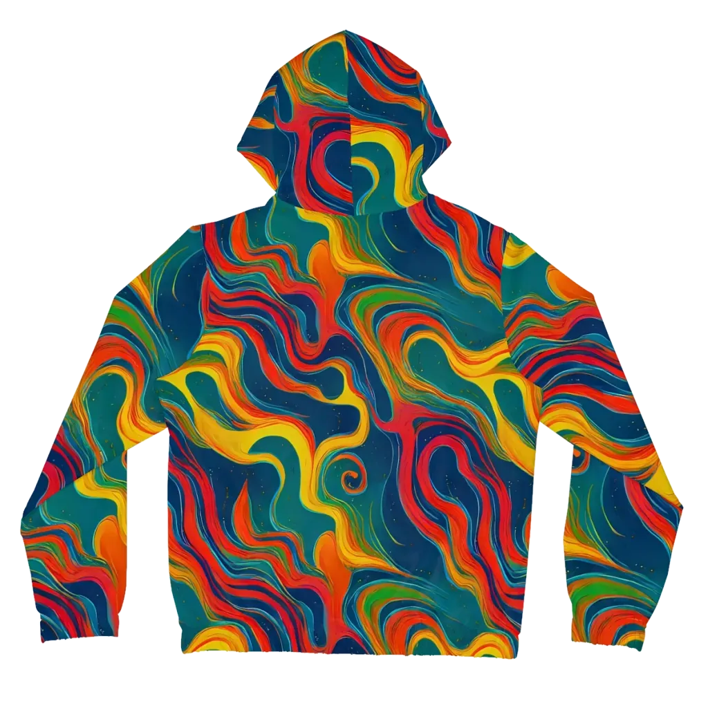 Molten Ribbons on Women's Full-Zip Hoodie — Back