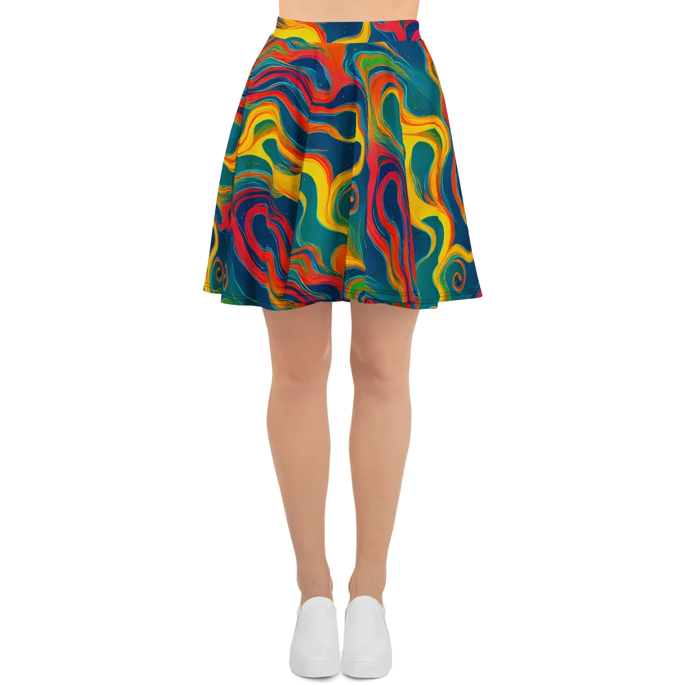 Molten Ribbons on Skater Skirt — Front