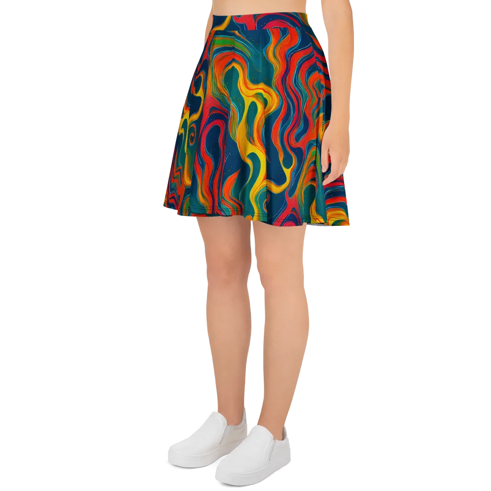 Molten Ribbons on Skater Skirt — Left