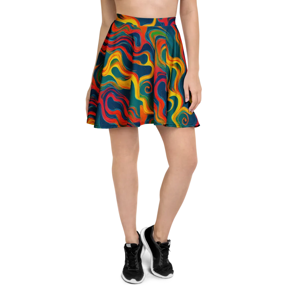 Molten Ribbons on Skater Skirt — Front