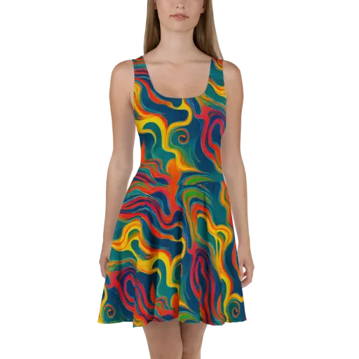 Molten Ribbons on a Skater Dress