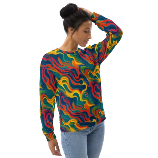Molten Ribbons on a Sweatshirt