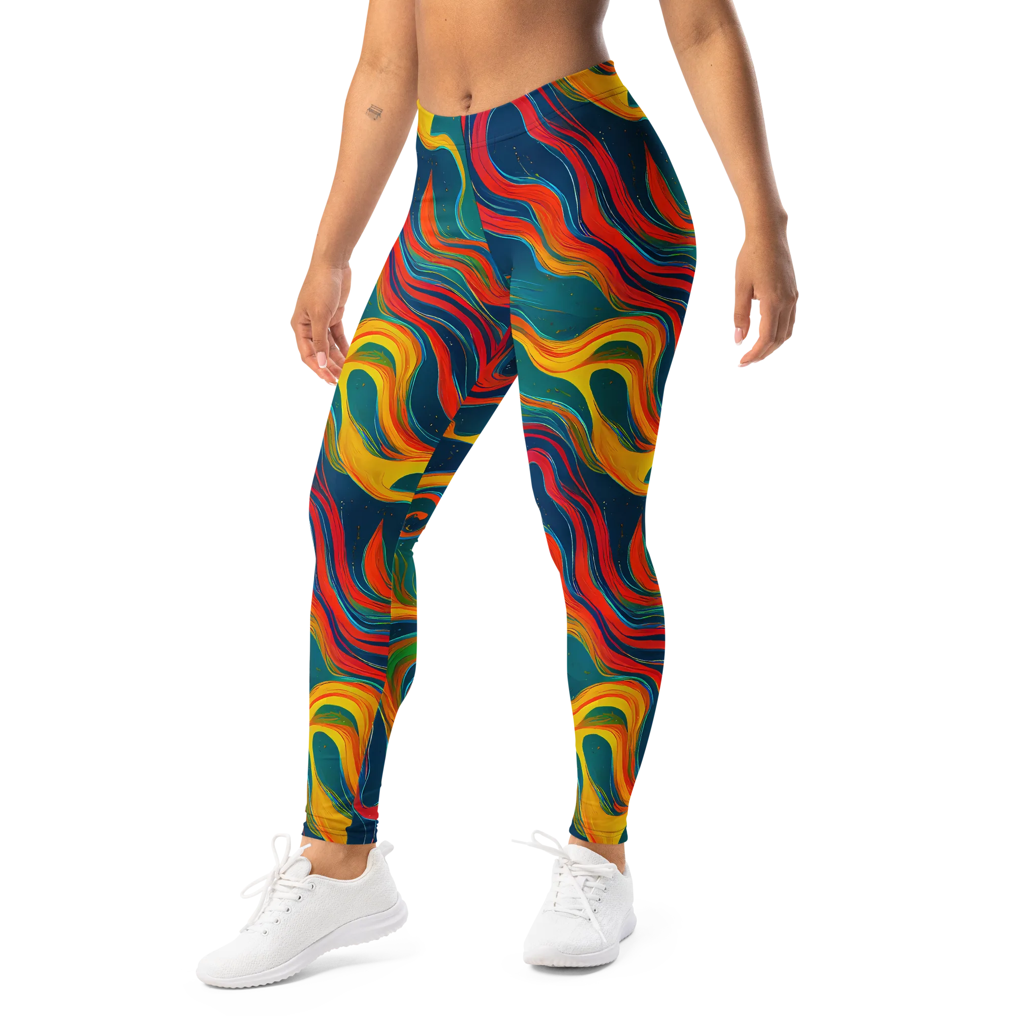 Molten Ribbons on Leggings — Left Front