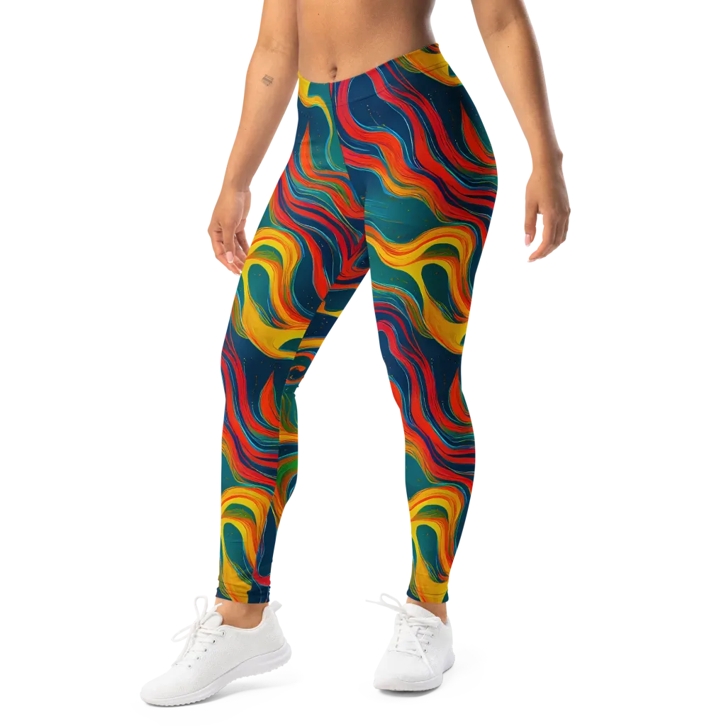 Molten Ribbons on Leggings — Left Front