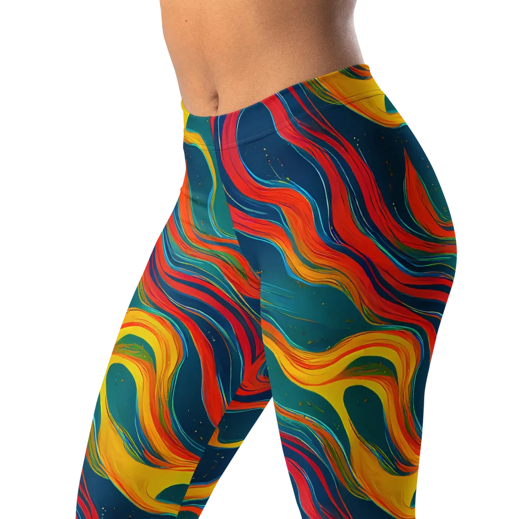 Molten Ribbons on Leggings — Left Front