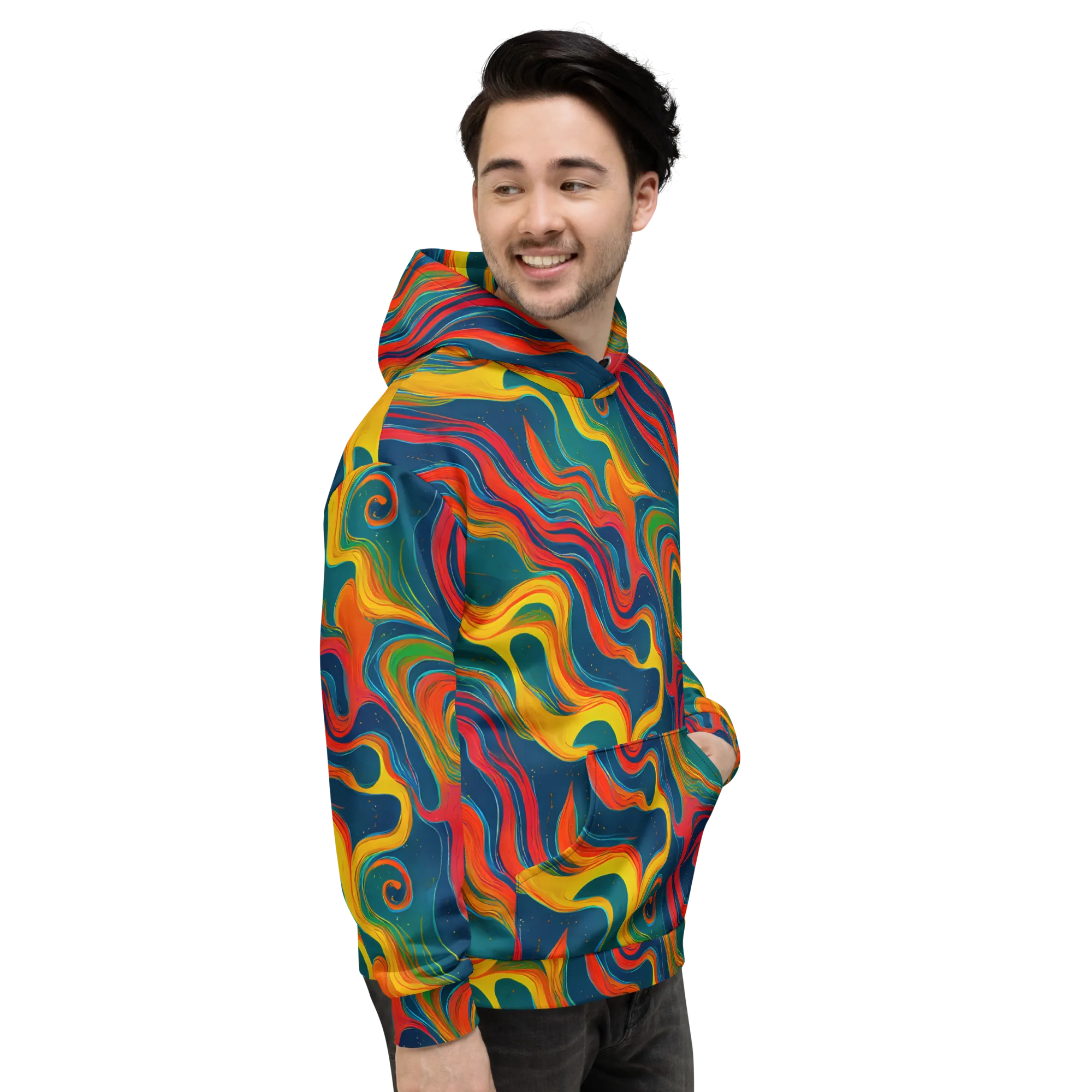 Molten Ribbons on Hoodie — Right