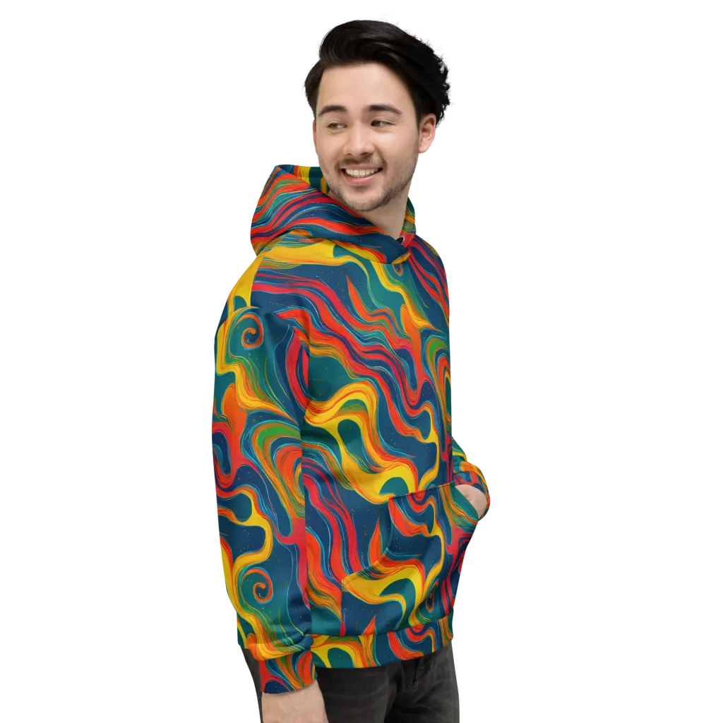 Molten Ribbons on Hoodie — Right