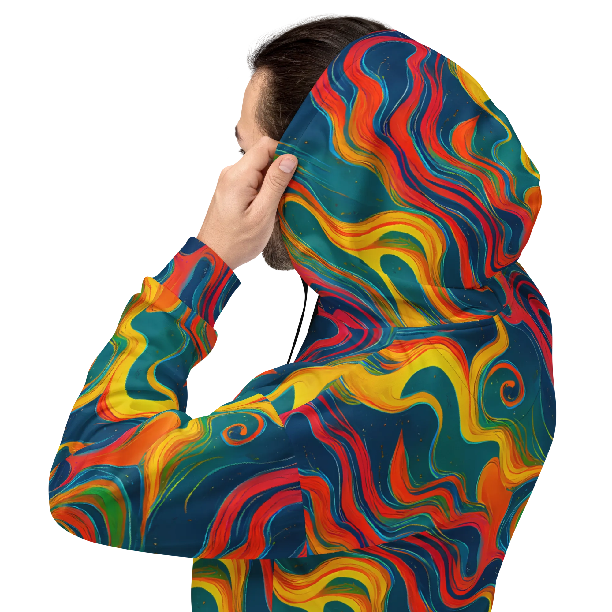 Molten Ribbons on Hoodie — Back