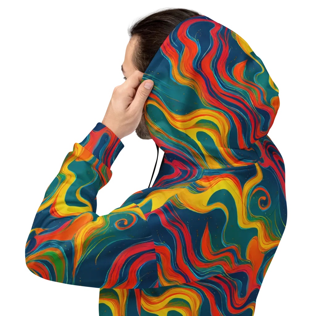 Molten Ribbons on Hoodie — Back