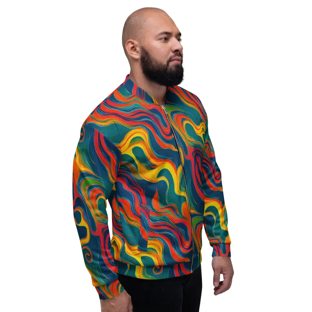 Molten Ribbons on Bomber Jacket — Right