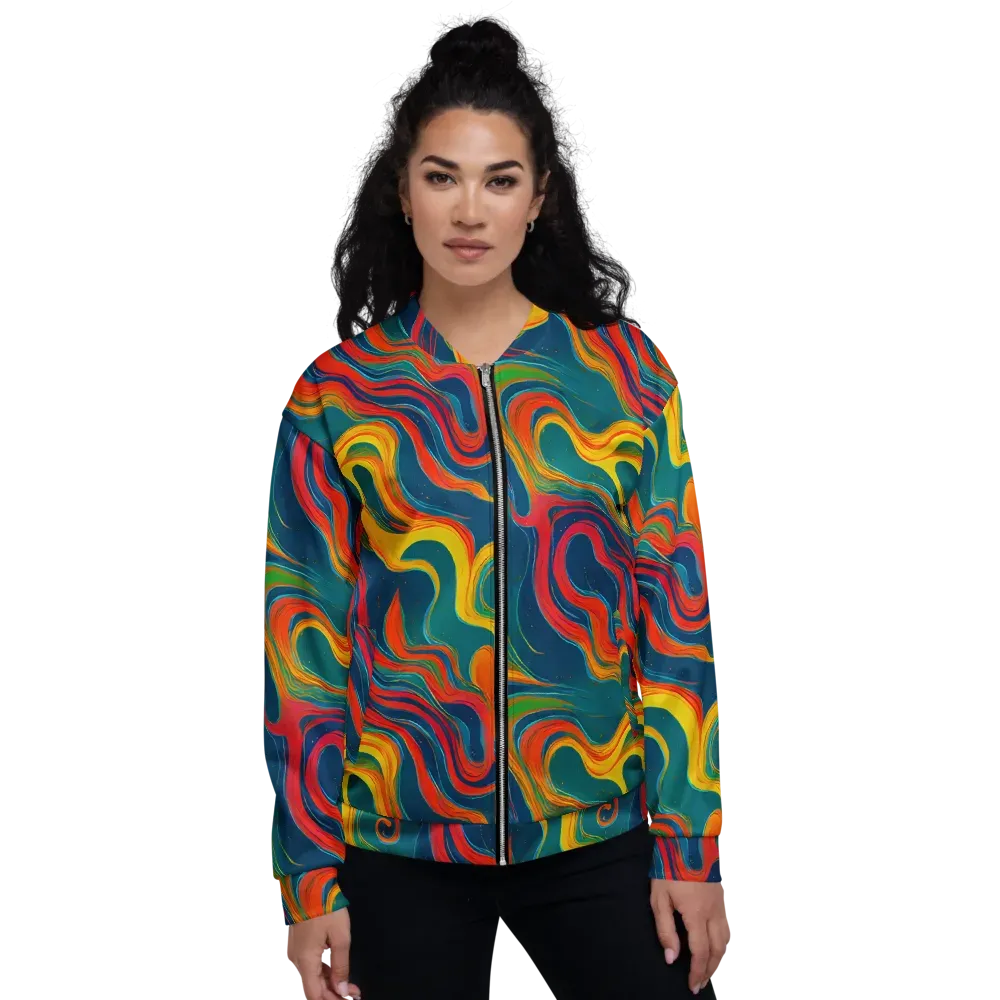 Molten Ribbons on Bomber Jacket — Front