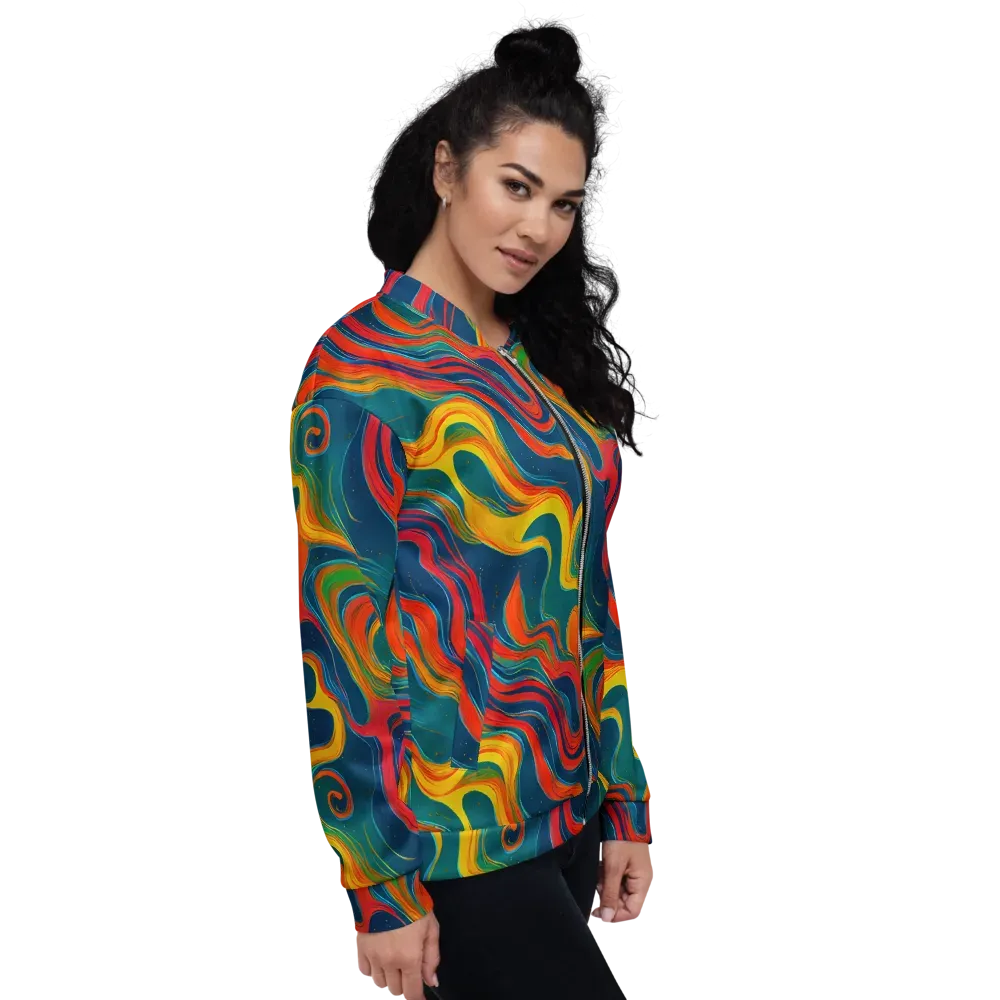 Molten Ribbons on Bomber Jacket — Right