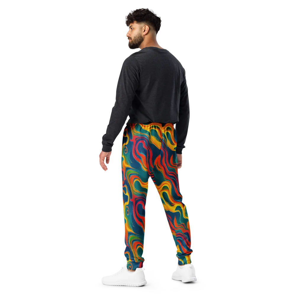 Molten Ribbons on Men's Joggers — Back