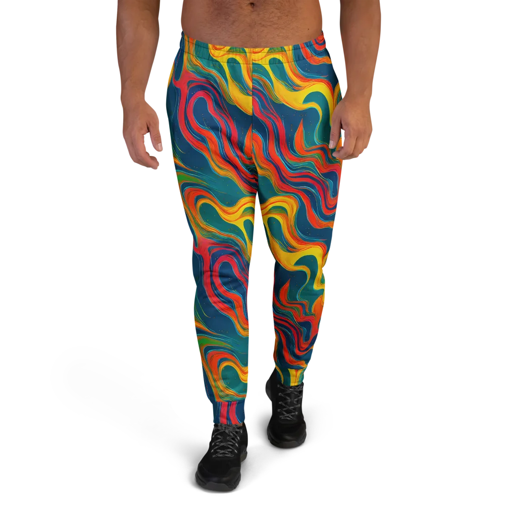 Molten Ribbons on Men's Joggers — Front