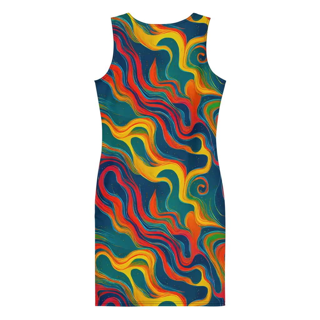 Molten Ribbons on Bodycon Dress — Back