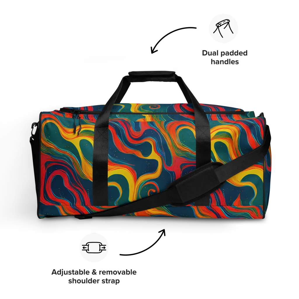 Molten Ribbons on Duffle Bag — Front