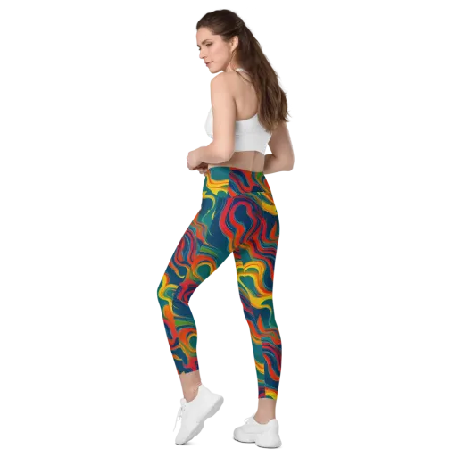 Molten Ribbons on a Leggings with Pockets