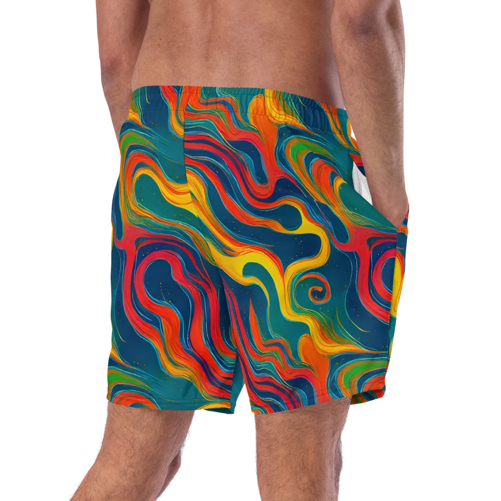 Molten Ribbons on Swim Trunks — Right Back