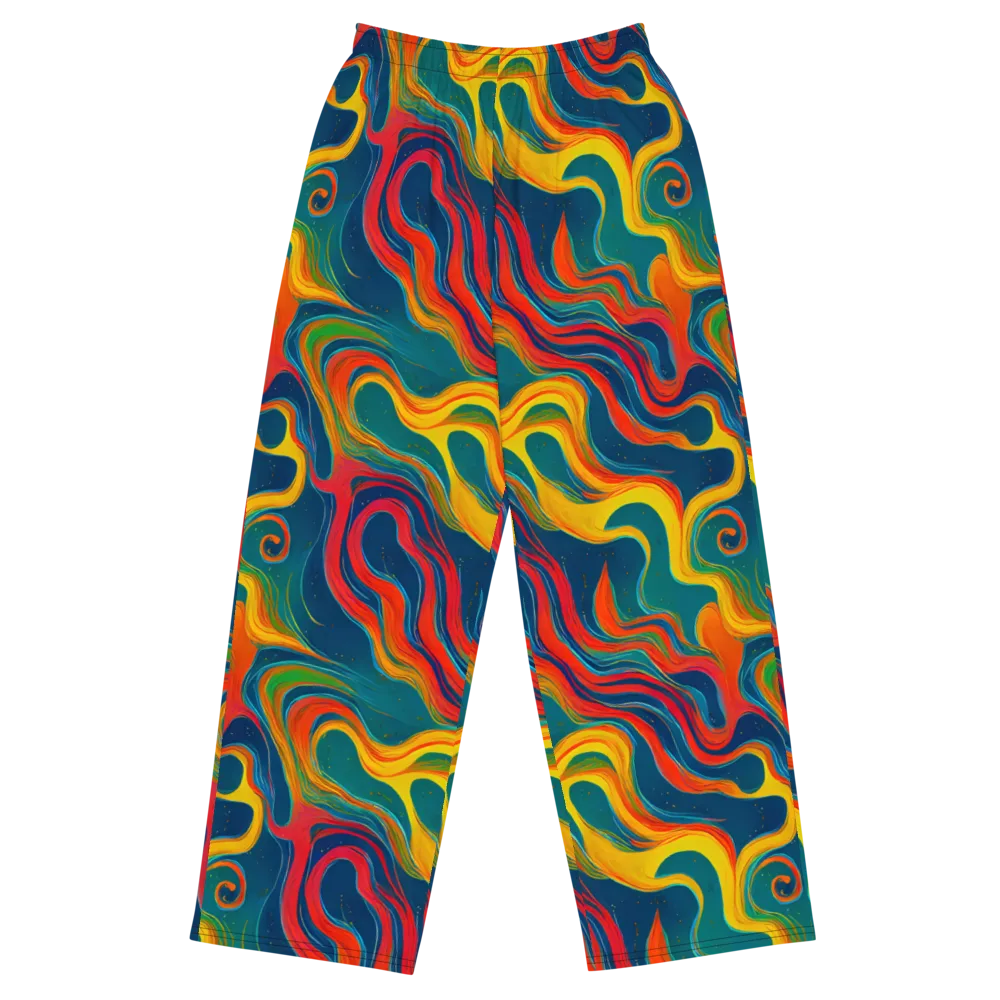 Molten Ribbons on Wide-Leg Pants — Front