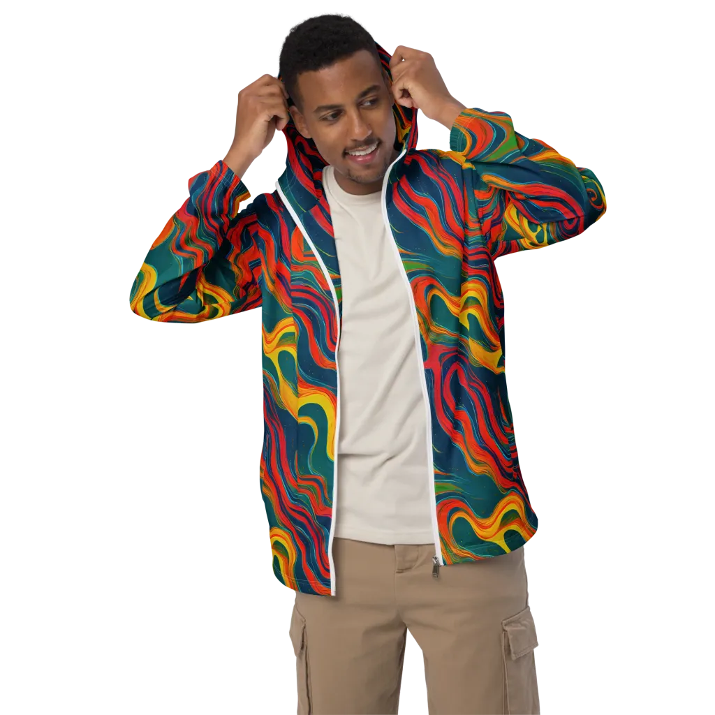 Molten Ribbons on Men's Windbreaker — Front