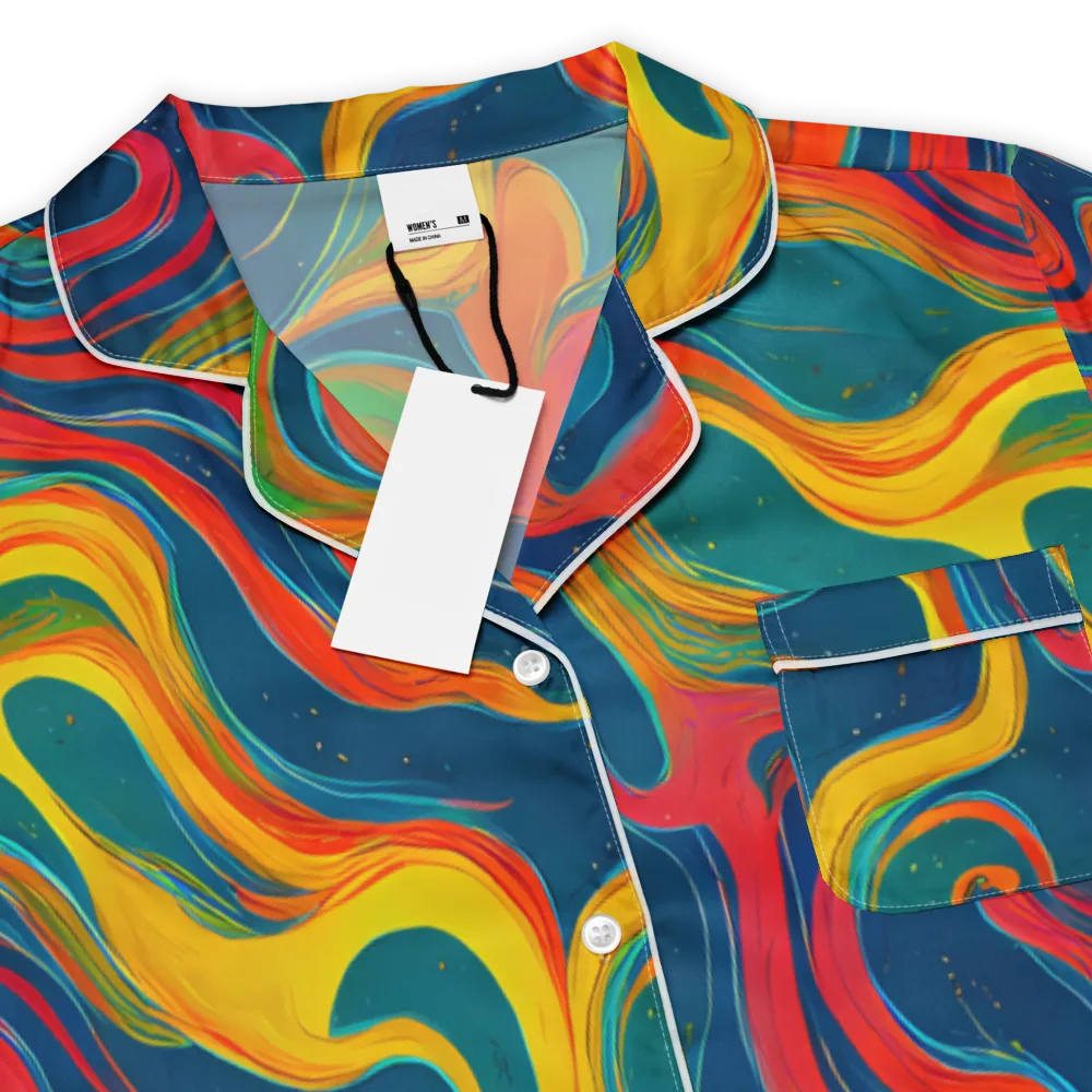 Molten Ribbons on Women's Short Sleeve Pajama Top — Product details