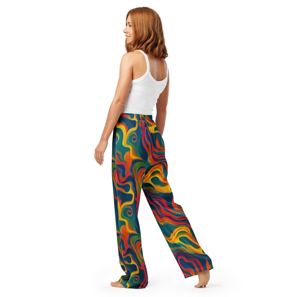Molten Ribbons on Women's Pajama Pants — Back
