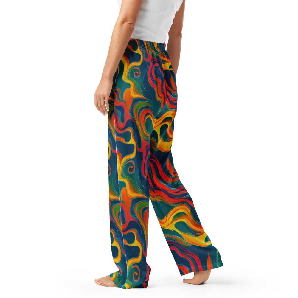 Molten Ribbons on Women's Pajama Pants — Left