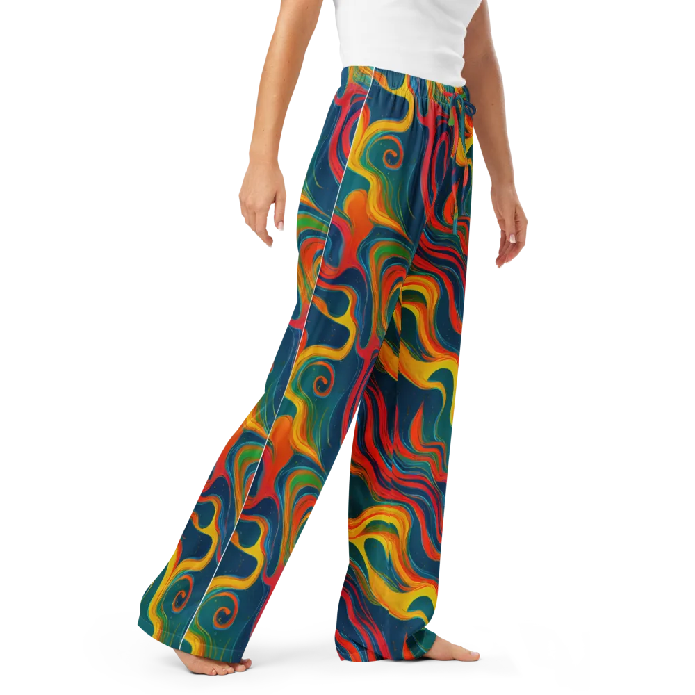 Molten Ribbons on Women's Pajama Pants — Right Front