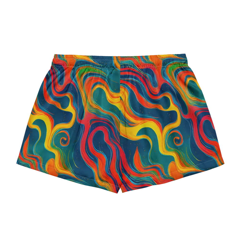 Molten Ribbons on Women's Pajama Shorts — Back