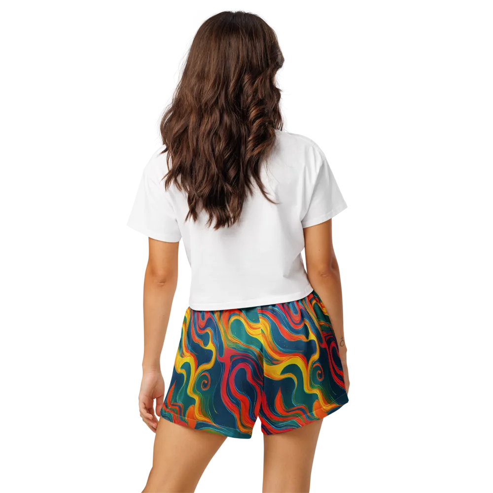 Molten Ribbons on Women's Pajama Shorts — Back