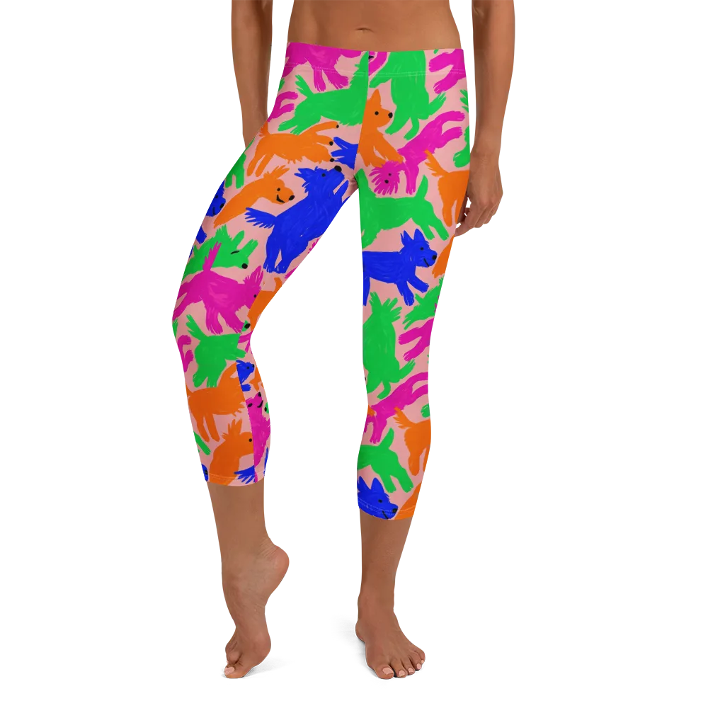 Candy Bark on Capri Leggings — Front