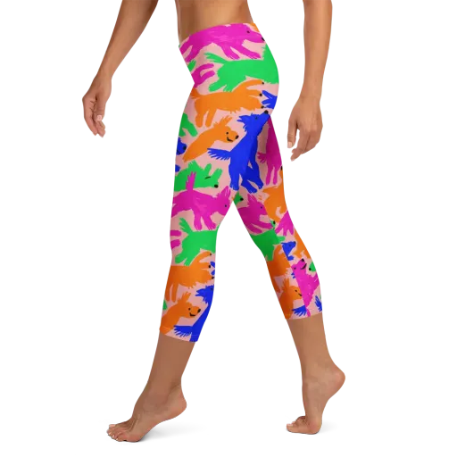 Candy Bark on a Capri Leggings