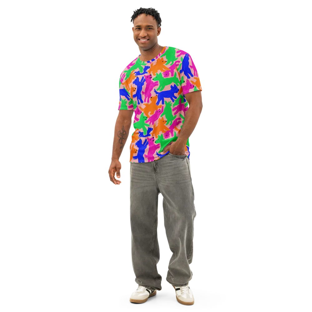 Candy Bark on Men's Cotton Crew Neck T-Shirt — Front