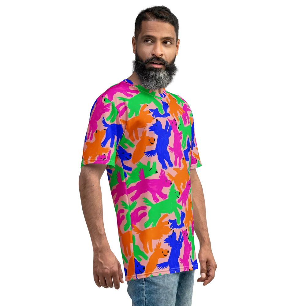 Candy Bark on Men's Crew Neck T-Shirt — Right