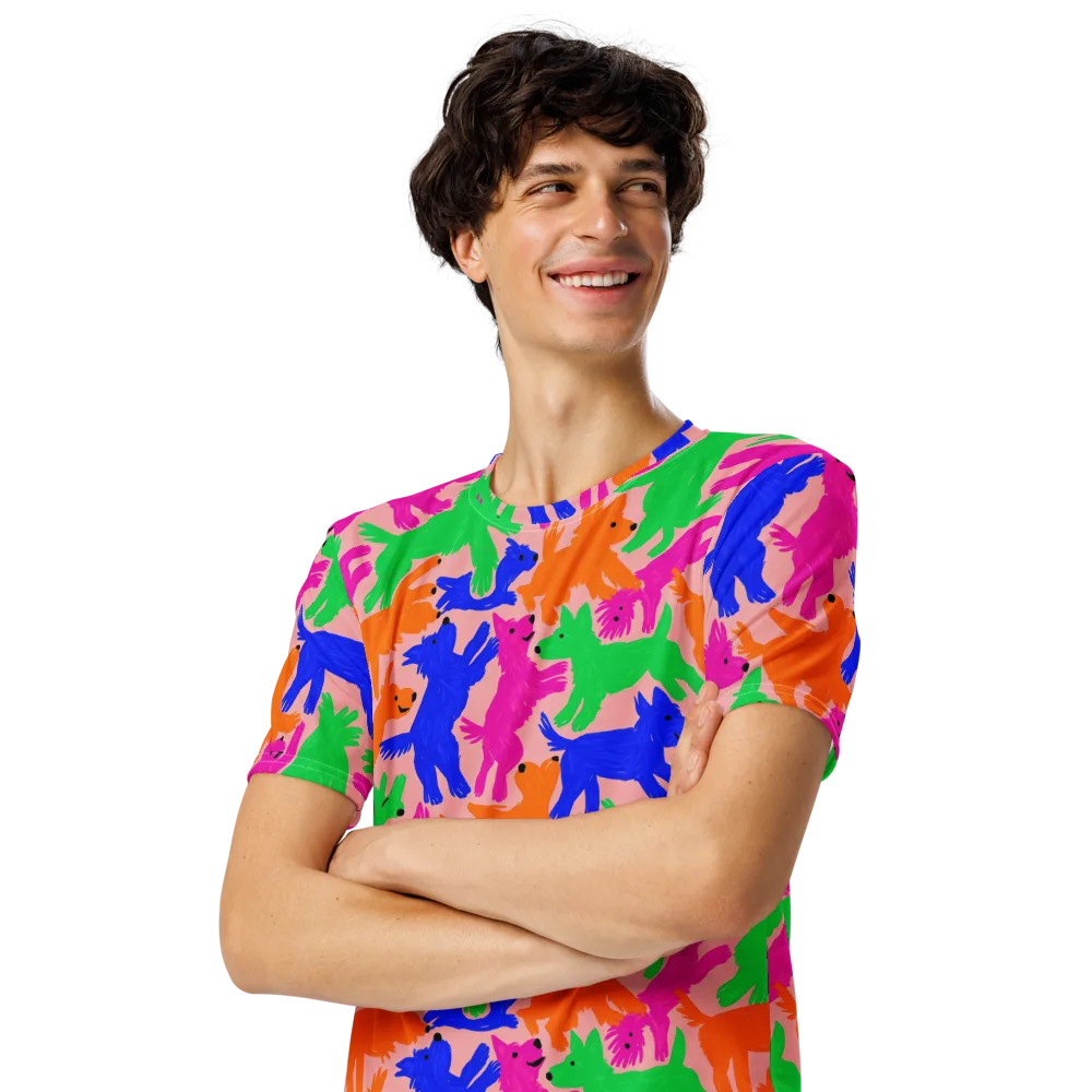 Candy Bark on Men's Crew Neck T-Shirt — Left Front