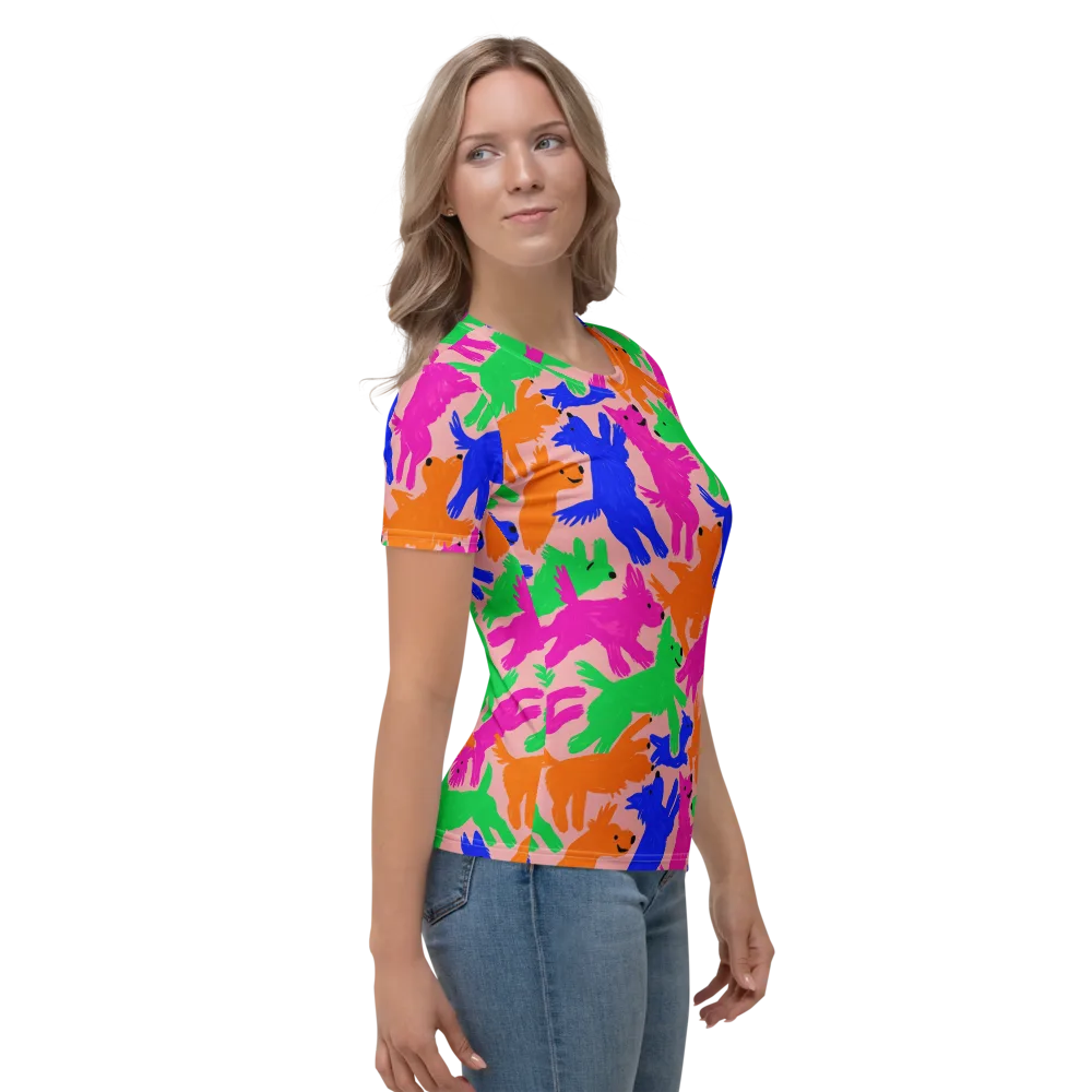 Candy Bark on Women's Crew Neck T-Shirt — Right