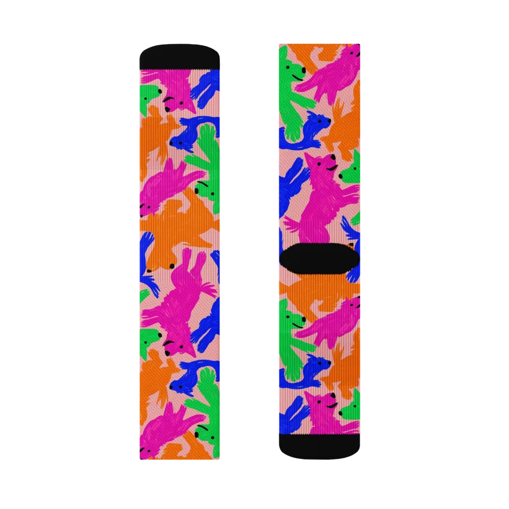 Candy Bark on Socks — Left Sock