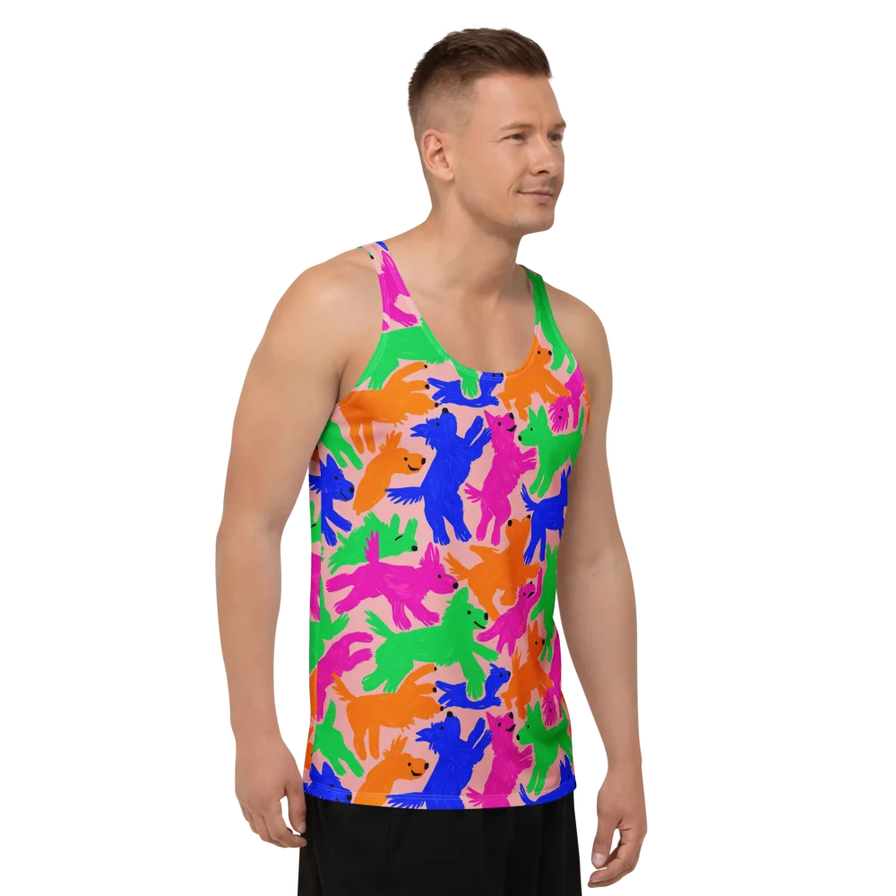 Candy Bark on Men's Tank Top — Right Front