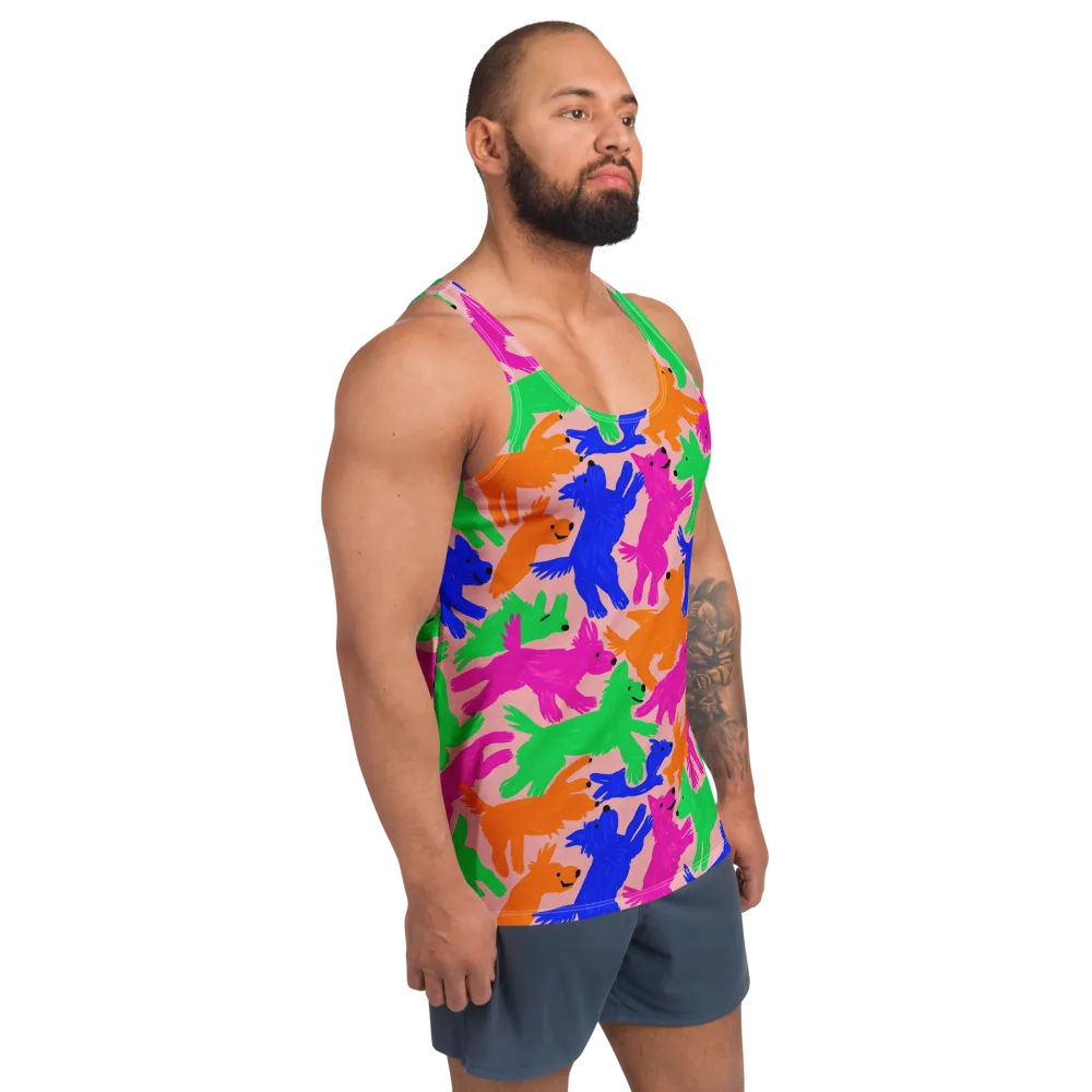 Candy Bark on Men's Tank Top — Right Front