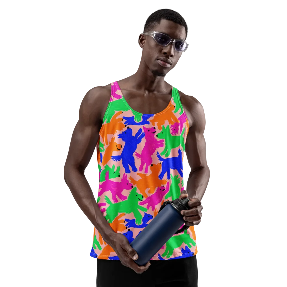Candy Bark on Men's Tank Top — Front